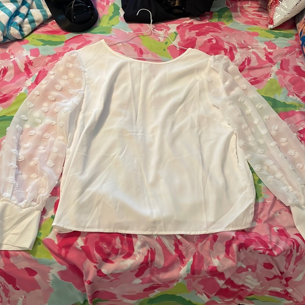 Shein white blouse